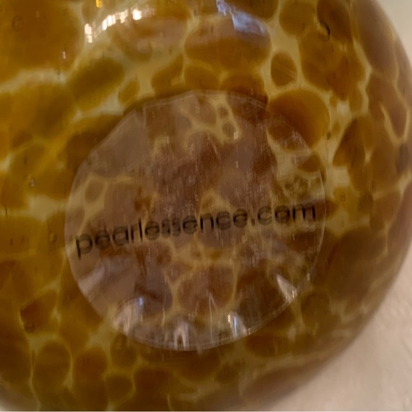 Pearlessence Hand Blown Glass Vase or Reed Diffuser Holder- Amber Brown 3” - Picture 6 of 8